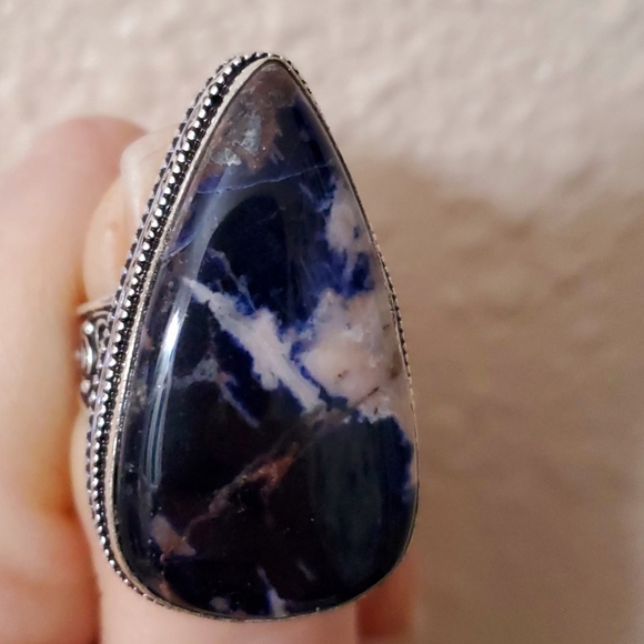 New Sodalite 925 Silver Ring. - Picture 6 of 8
